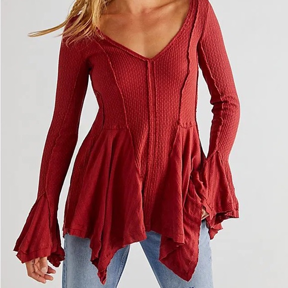 We The Free Tops - We The Free - Primrose Thermal XL - Rusty Red